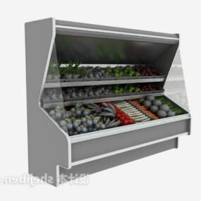 3d модель стелажа для фруктів і овочів супермаркету