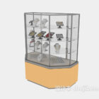 Supermarket jewelry shelf 3d model .