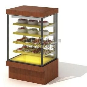 Vitrine verticale à gâteaux de supermarché modèle 3D