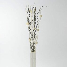 Suchá rostlina v květináči 3D model