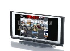 Wide LCD Tv Black Painted 3d μοντέλο
