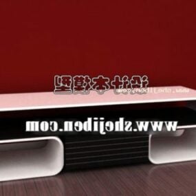Modern Tv Table Curved Edge 3d model