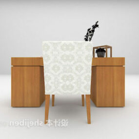 Work Table And Chair Combination 3d model
