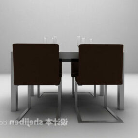 Sedia da tavolo da pranzo Modern Sty;e Combination Modello 3d