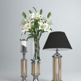 Bordslampa Floral Ornament 3d-modell