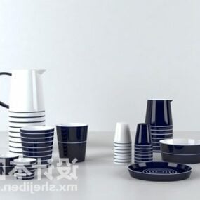 Kitchen Plastic Tableware 3d model