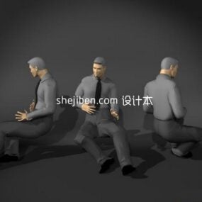 Man With Sausage Necklace 3d model