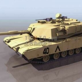Us Tank Weapon 3d-malli