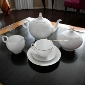 Mô hình tách trà sứ Trung Quốc 3d