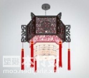 Китайська різьблена вінтажна 3d модель люстри
