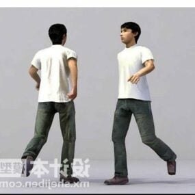 Teenager Man Walking 3d model