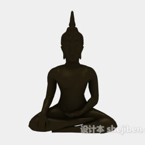 Patung Batu Kuno Buddha Thailand model 3d