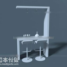 Muebles de bar de cocina pequeños modelo 3d