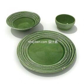 Color Glass Kitchenware 3d model