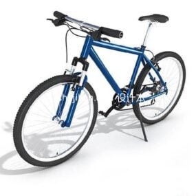 Modelo 3d de estilo deportivo de bicicleta azul oscuro