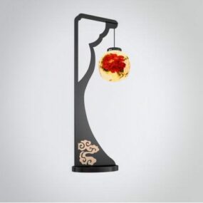 Chinese Decorative Carving Floor Lamp 3d model
