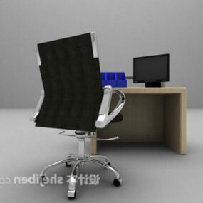 Work Desk Wheels Chair 3d model