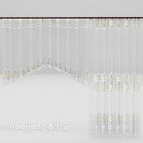 3д модель Винтажная прозрачная штора