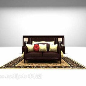 Neoclassical Bed Vintage Combination 3d model