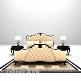 Neoclassical Double Bed 3d model