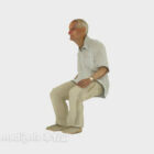 Uomo anziano europeo seduto