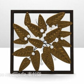 Kehys Leaf koristeellinen kuvitus 3d-malli