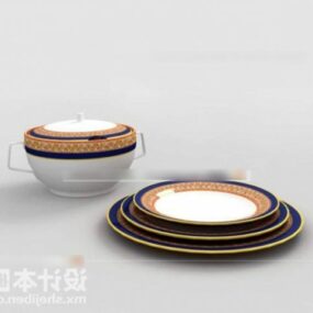 Bowl Vanity With Cabinet 3d model