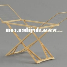 Table étagère en bambou modèle 3D