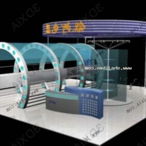Výstava Showroom Interior Circle Structure 3D model
