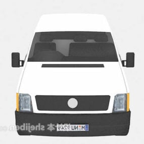 Modello 3d del furgone verniciato bianco