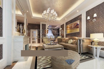 Elegant Living Room European Style