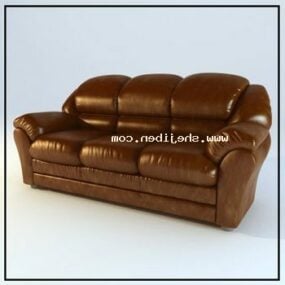 Beautiful Leather Sofa 3d model