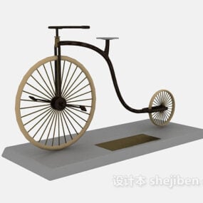 Vintage ρετρό ποδήλατο τρισδιάστατο μοντέλο
