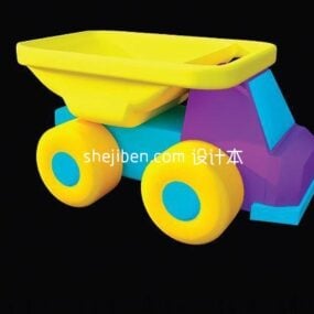 Modelo 3d de carro de plástico de brinquedo