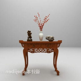 Tradiční starožitný čínský konzolový stůl 3D model