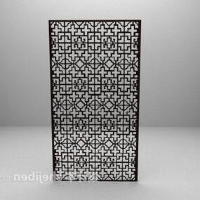 Traditional Chinese Wood Screen 3d model