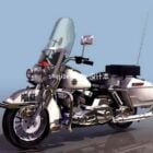 Traffic police motorcycle 3d model .