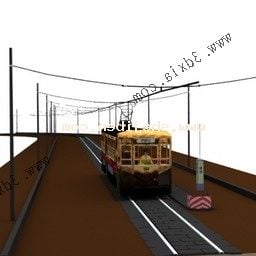 Train With Rail 3d model