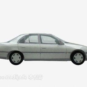 Lowpoly Limousine, weiß lackiert, 3D-Modell