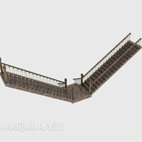 यू आकार की सीढ़ियाँ 3डी मॉडल