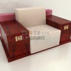 Ultra-classical Chinese single solid wood sofa 3d model .
