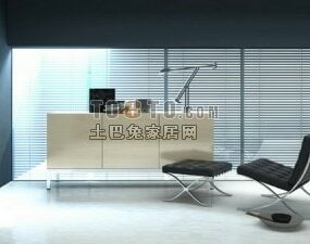 Готель Лобі Стіл Зал Простір Інтер'єр 3d модель