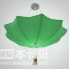 Green Chinese Umbrella Chandelier