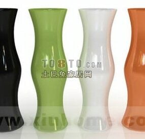 Fargerik vase dekorasjon 3d-modell