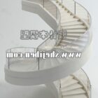 Modèle 3d d'escalier de saut de villa.