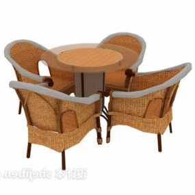 Table basse et chaise de style européen modèle 3D