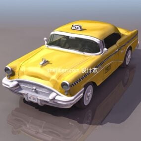 Vintage Buick Taxi Car 3d-modell