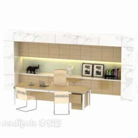 Wall Cabinet Bookcase Wood Furniture 3d model