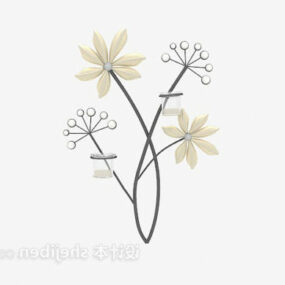 Vegg blomsterdekorasjon 3d-modell