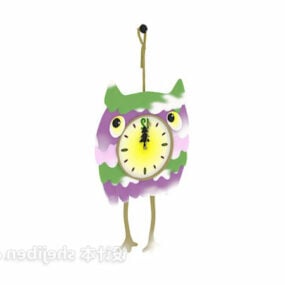 Wall Clock Owl Shaped 3d model